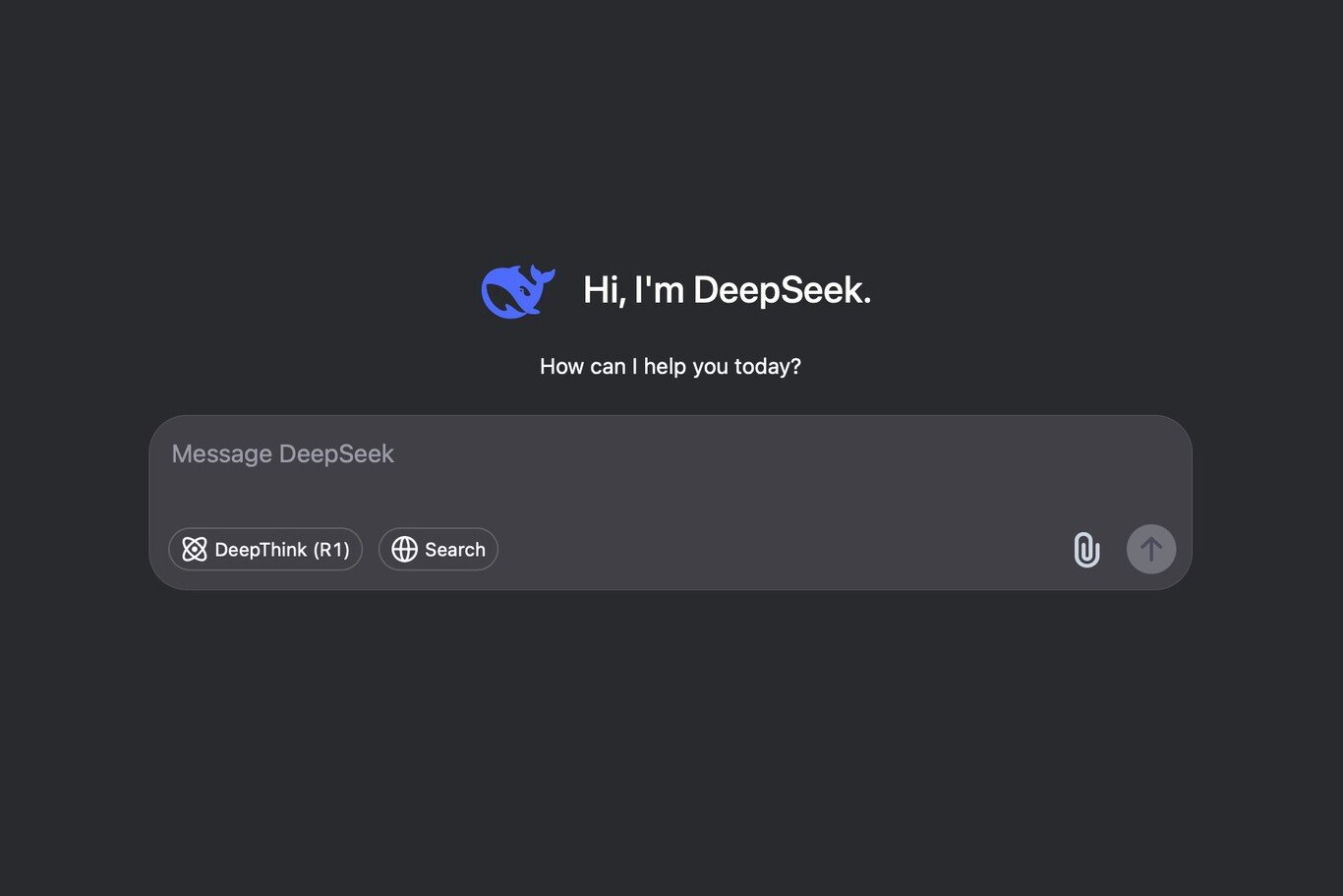 Engelstalige DeepSeek-interface